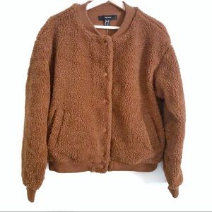 Forever 21 Teddy Bear Snap Jacket